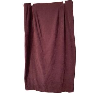 NWT HARVE BENARD Women's maxi skirt size 14. Color Plum Polyester Microfiber